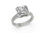 Twin Square Radiant Engagement Ring