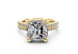 Twin Square Radiant Engagement Ring