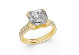 Twin Square Radiant Engagment Ring