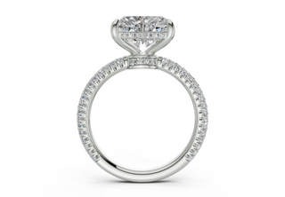 Acacia Pave 2.2mm Enagaement Ring