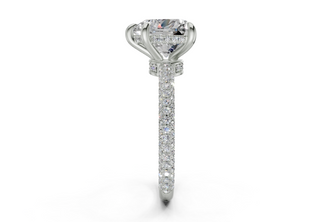 Acacia Pave 2.2mm Enagaement Ring