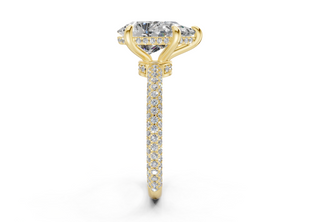 Acacia Pave 2.2mm Enagaement Ring
