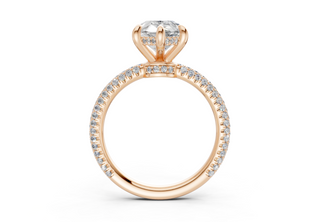 Acacia Pave 2.2mm Enagaement Ring