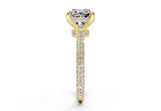 Acacia Pave 2.2mm Enagaement Ring