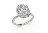 Anemone Elongated Cushion Engagement Ring