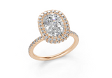 Anemone Elongated Cushion Engagement Ring