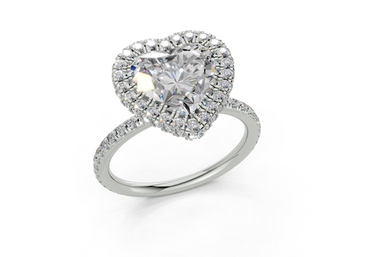 Anemone Heart Engagement Ring