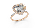 Anemone Heart Engagement Ring