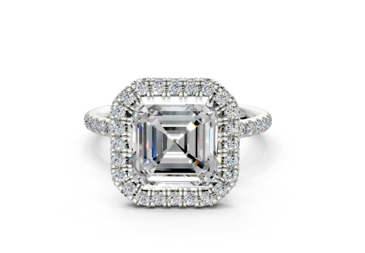 Anemone Asscher Engagement Ring