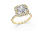 Anemone Asscher Engagement Ring