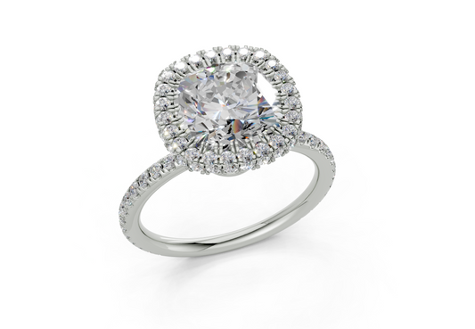 Anemone Square Cushion Engagement Ring