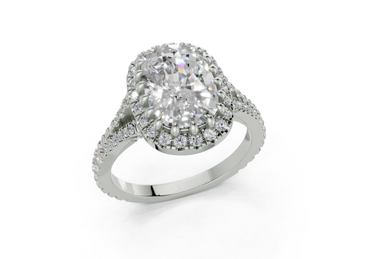 Bluebell Elongated Cushion Engagement Ring