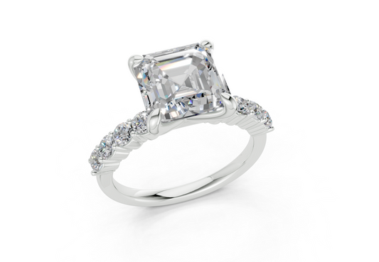 Linora Asscher Diamond  Engagement Ring