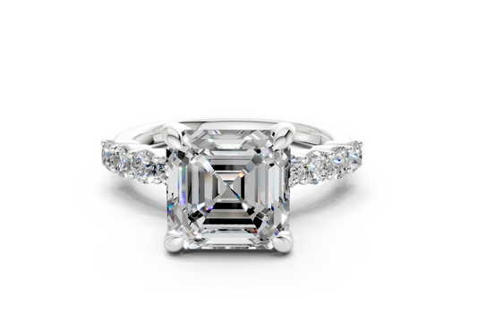 Linora Asscher Diamond  Engagement Ring