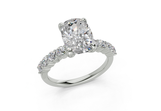 Linora Elongated Cushion Diamond  Engagement Ring