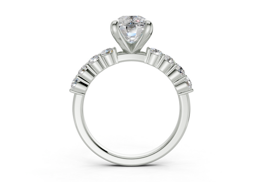 Linora Elongated Cushion Diamond Engagement Ring