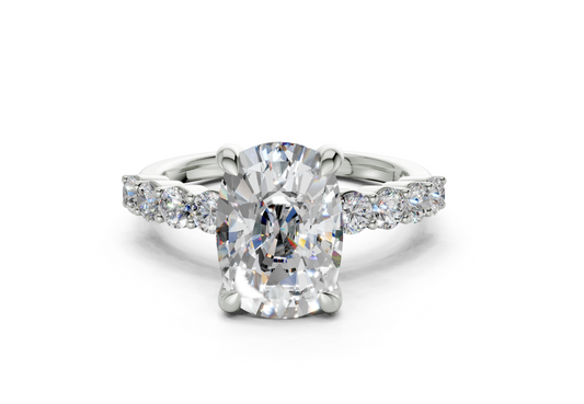 Linora Elongated Cushion Diamond  Engagement Ring