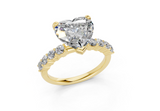 Linora Heart Diamond Engagement Ring