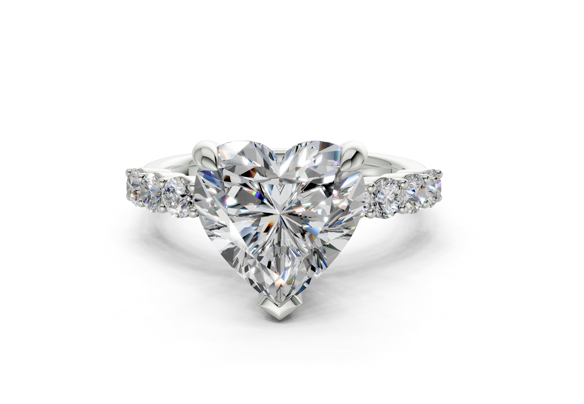 Linora Heart Diamond Engagement Ring