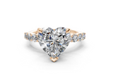 Linora Heart Diamond Engagement Ring