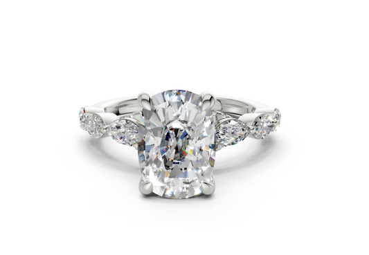 Celina Elongated Cushion Diamond  Engagement Ring