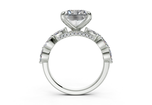 Celina Radiant Square Diamond Engagement Ring