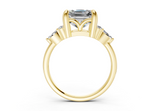 Amadia Asscher Diamond Engagement Ring