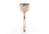 Amadia Asscher Diamond  Engagement Ring