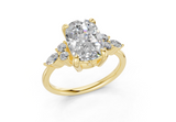 Amadia Elongated Cushion Diamond Engagement Ring