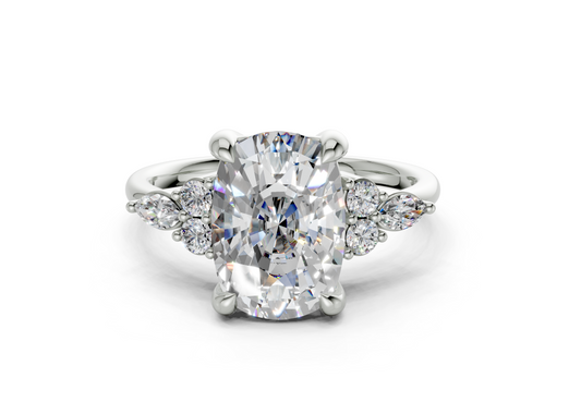 Idris Elongated Cushion Diamond Engagement Ring