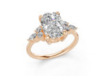 Amadia Elongated Cushion Diamond Engagement Ring