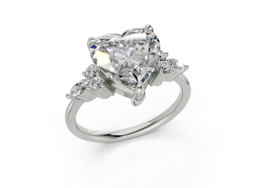 Clarion Heart Diamond  Engagement Ring