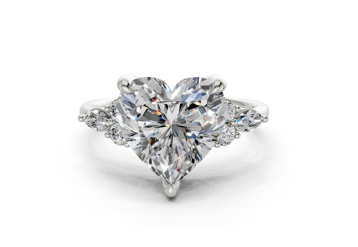 Clarion Heart Diamond  Engagement Ring