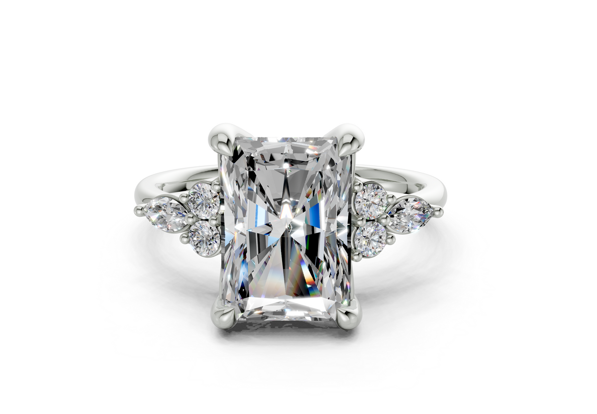 Elowyn Radiant Diamond Engagement Ring