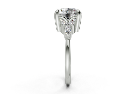 Idris Round Diamond Engagement Ring