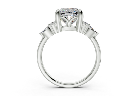 Clarion Cushion Square Diamond Engagement Ring