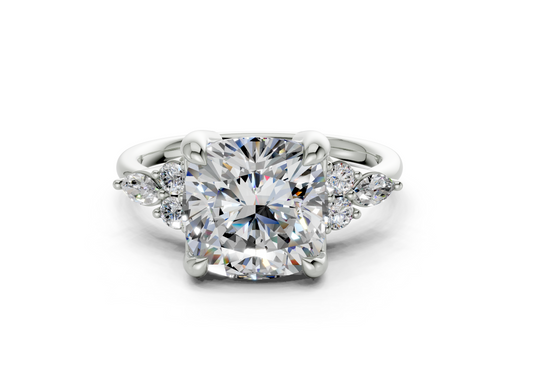 Amadia Cushion Square Diamond  Engagement Ring