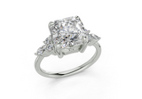 Amadia Radiant Square Diamond Engagement Ring