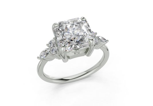 Thalen Radiant Square Diamond  Engagement Ring