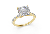 Zania Asscher Diamond Engagement Ring