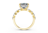 Zania Asscher Diamond  Engagement Ring