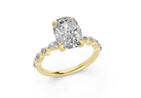 Zania Elongated Cushion Diamond Engagement Ring