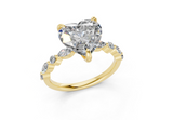 Zania Heart Diamond Engagement Ring