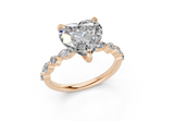 Zania Heart Diamond  Engagement Ring