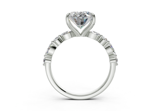 Zania Oval Diamond Engagement Ring