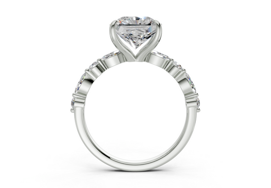 Zania Radiant Square Diamond Engagement Ring