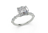 Zania Cushion Square Diamond Engagement Ring