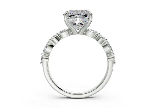 Zania Cushion Square Diamond Engagement Ring