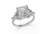 Imara Asscher Diamond  Engagement Ring