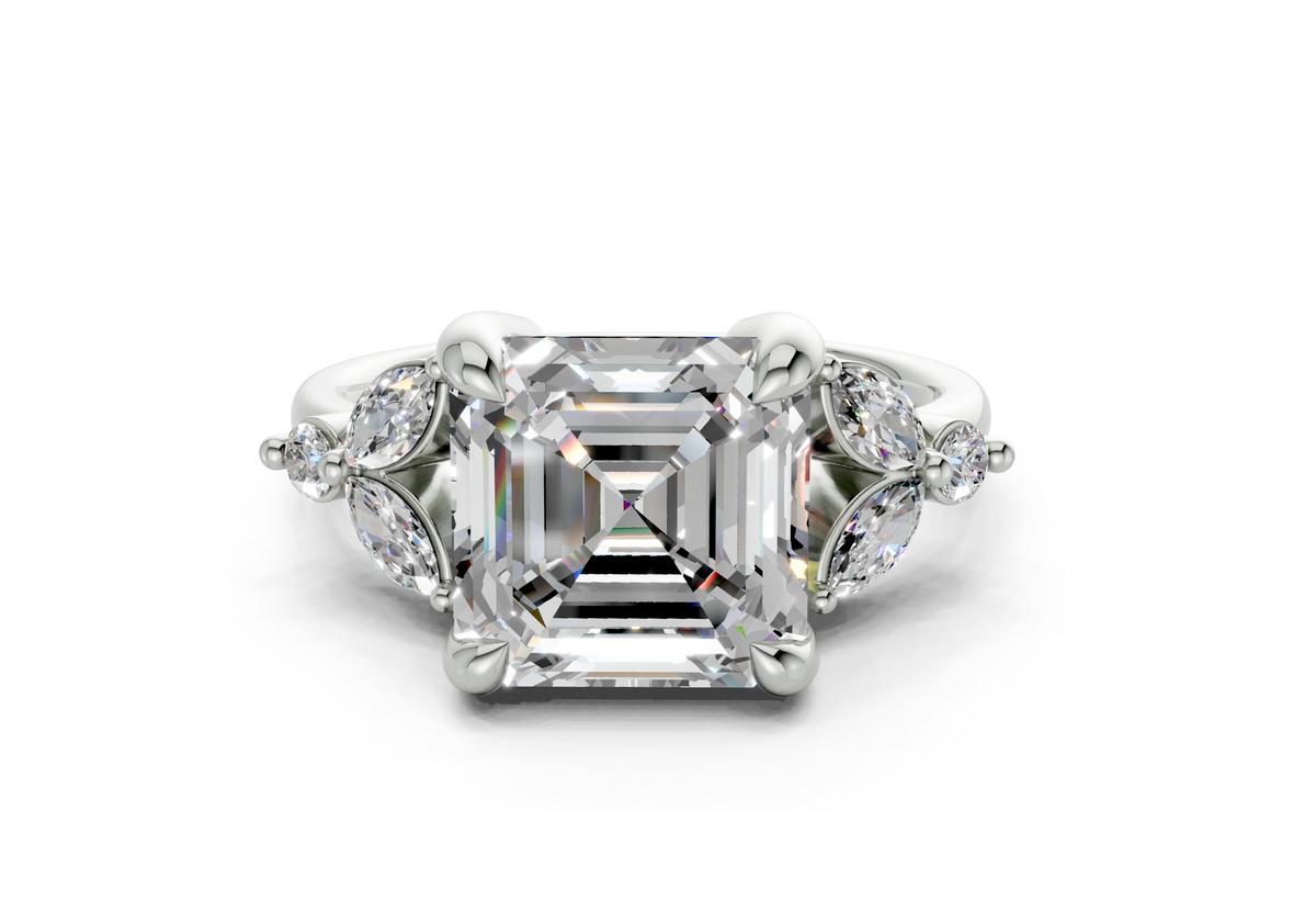 Imara Asscher Diamond  Engagement Ring